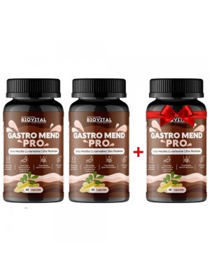 Gastro Mend Pro, 180капс - При язва, гастрит и рефлукс