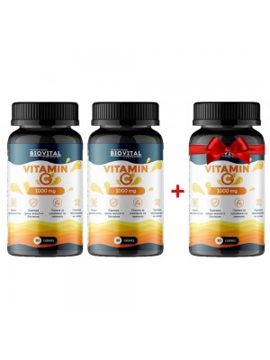 Vitamin C 1000mg 2 и 1 ПОДАРЪК за имунната система